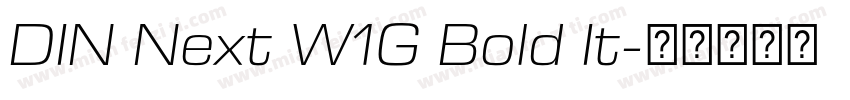 DIN Next W1G Bold It字体转换